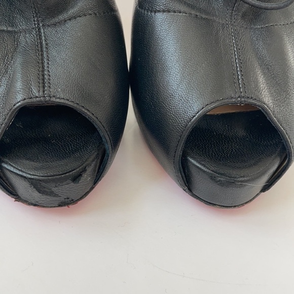 Christian Louboutin Black leather Frenchissima 2020 Alta 120 ankle bootie EU 38 - Picture 10 of 16